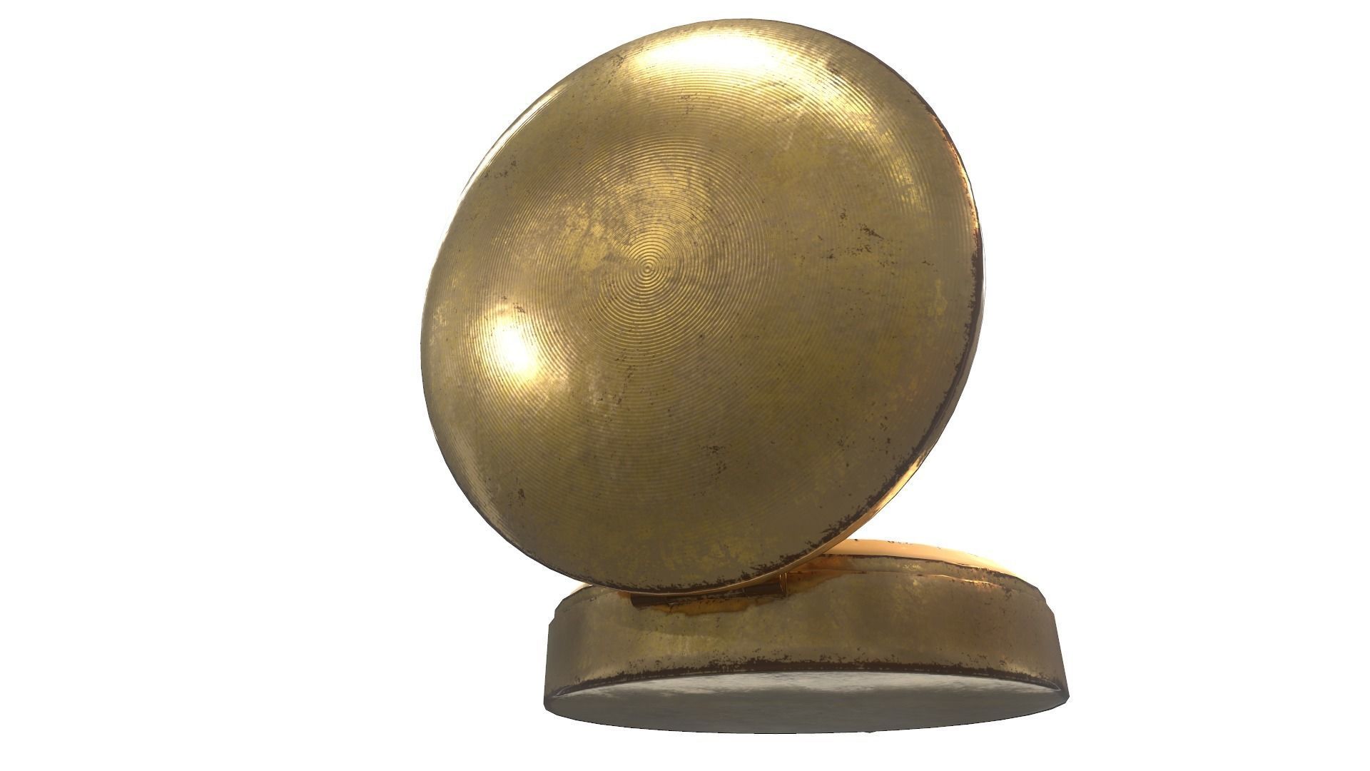 Vintage gold antique compass da1 Low-poly 3D model_8