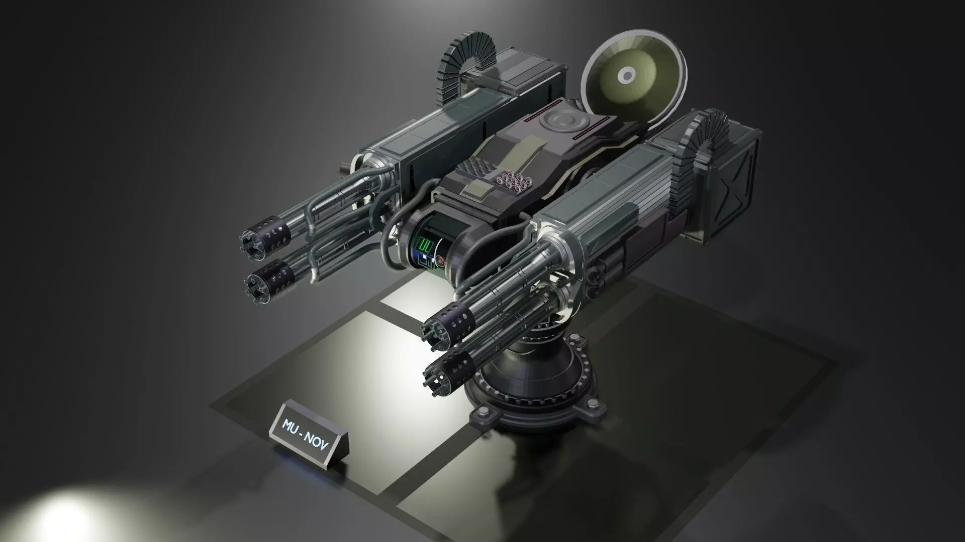 anti-aircraft gun 3D model_0