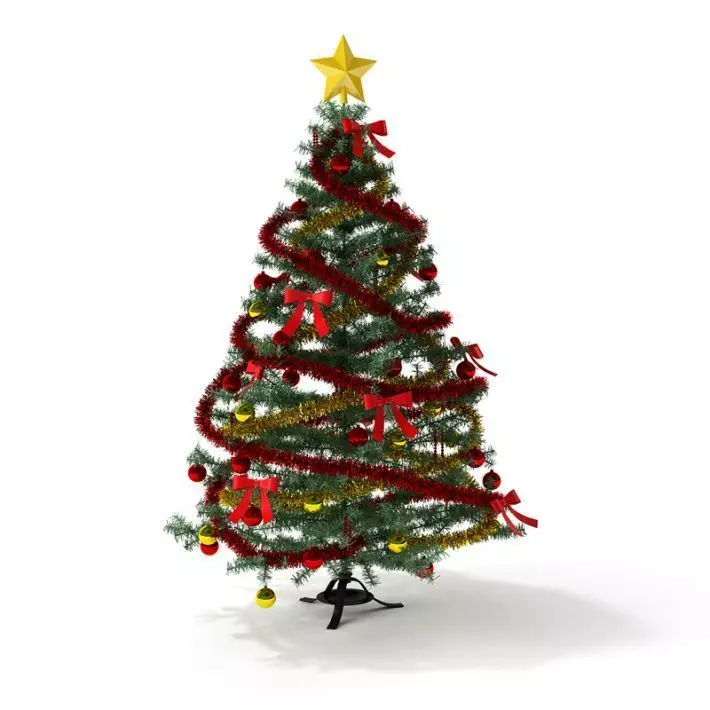 Artificial Christmas Tree 3D model_0