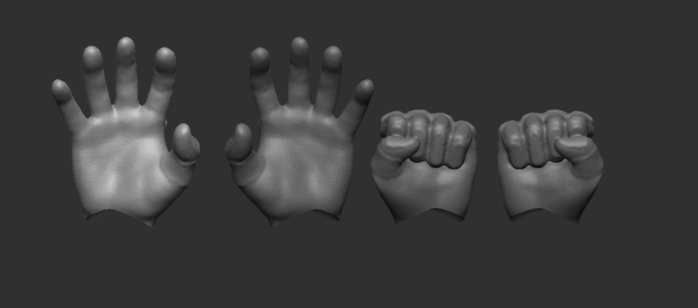 McF Batman Hand Set 3D print model_1