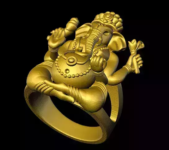 ganesh gold ring