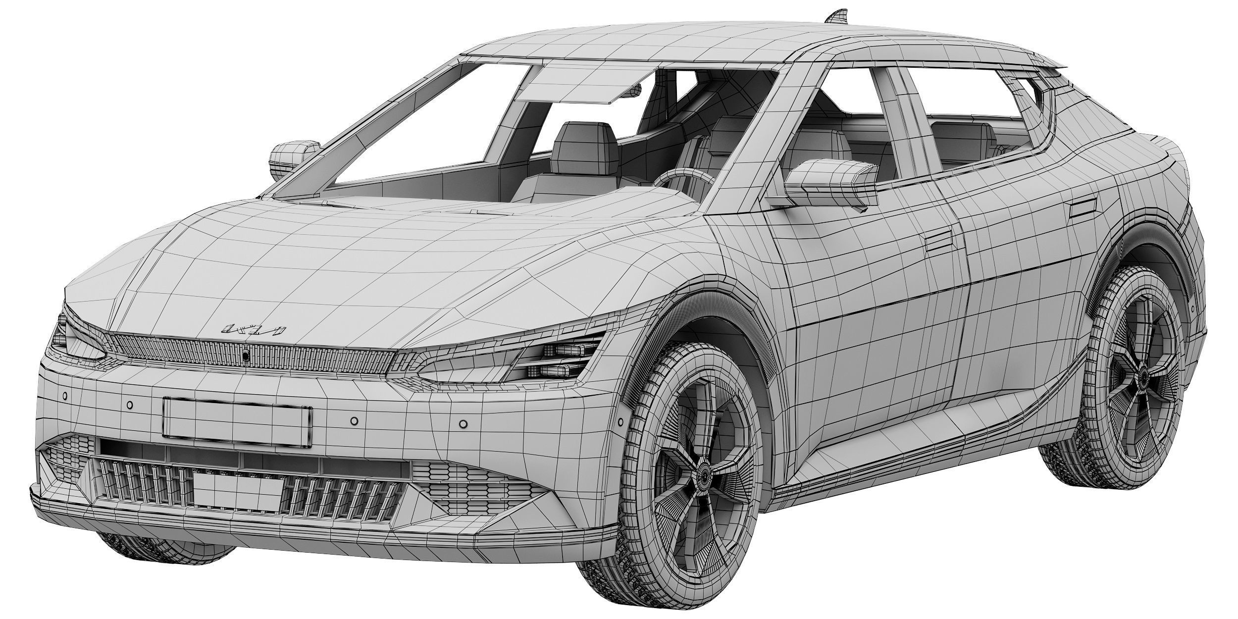 Kia EV6 AIR 2022 3D model_13