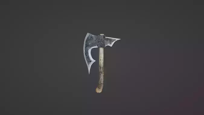 axe 3d model low poly pbr Low-poly 3D model