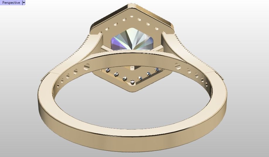 solitaire ring  3D print model_6