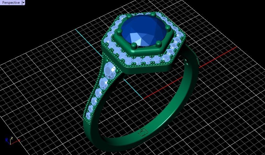 solitaire ring  3D print model_20