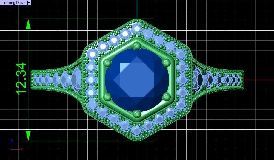 solitaire ring  3D print model_4