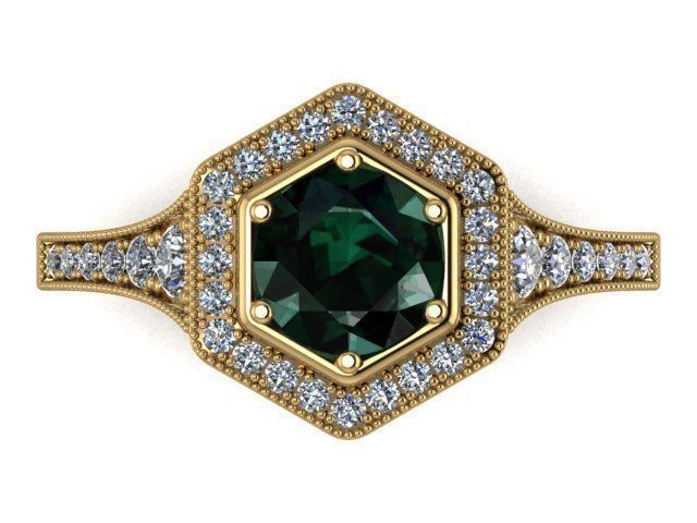 solitaire ring  3D print model_2