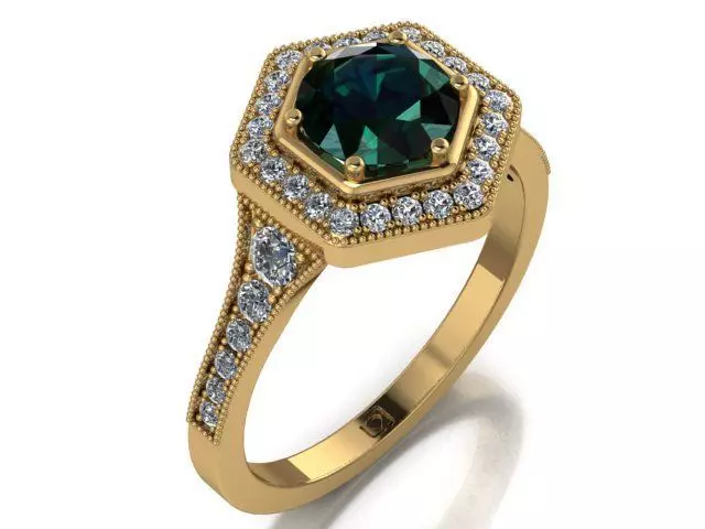 solitaire ring  3D print model_0