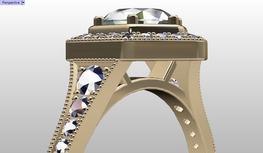 solitaire ring  3D print model_13