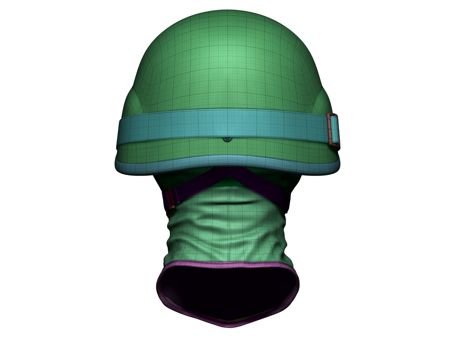 Police Helmet and Glasses - Low Poly and High Poly 3D model_22