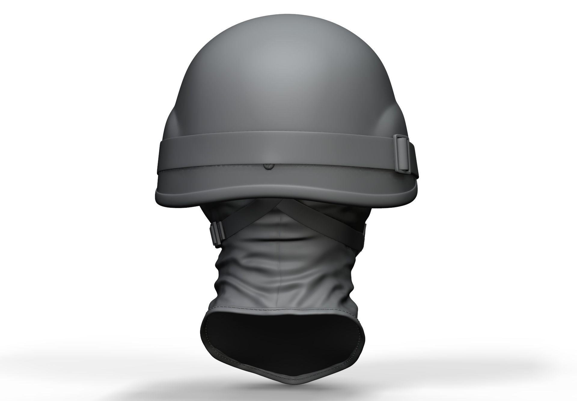 Police Helmet and Glasses - Low Poly and High Poly 3D model_6