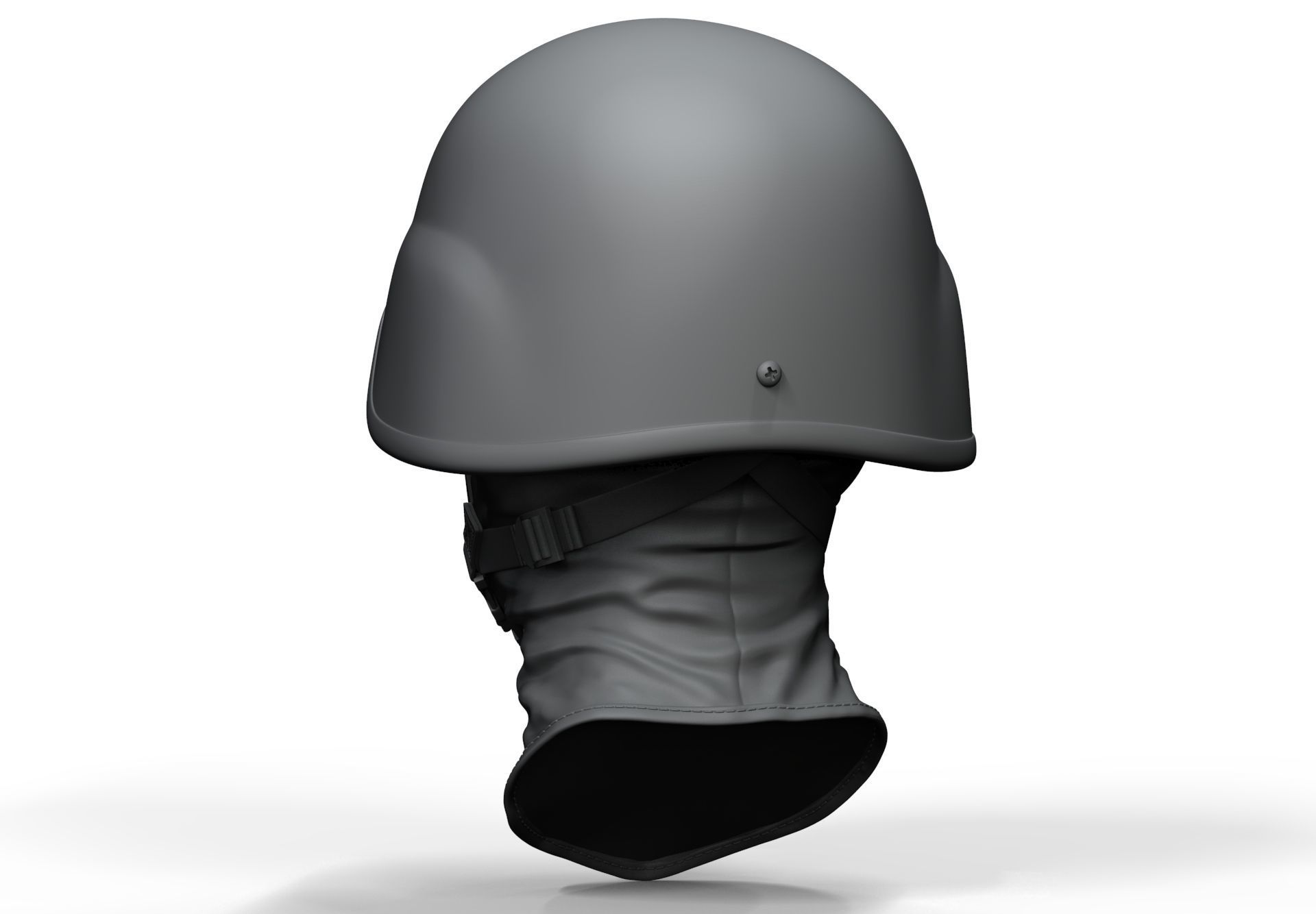 Police Helmet and Glasses - Low Poly and High Poly 3D model_13