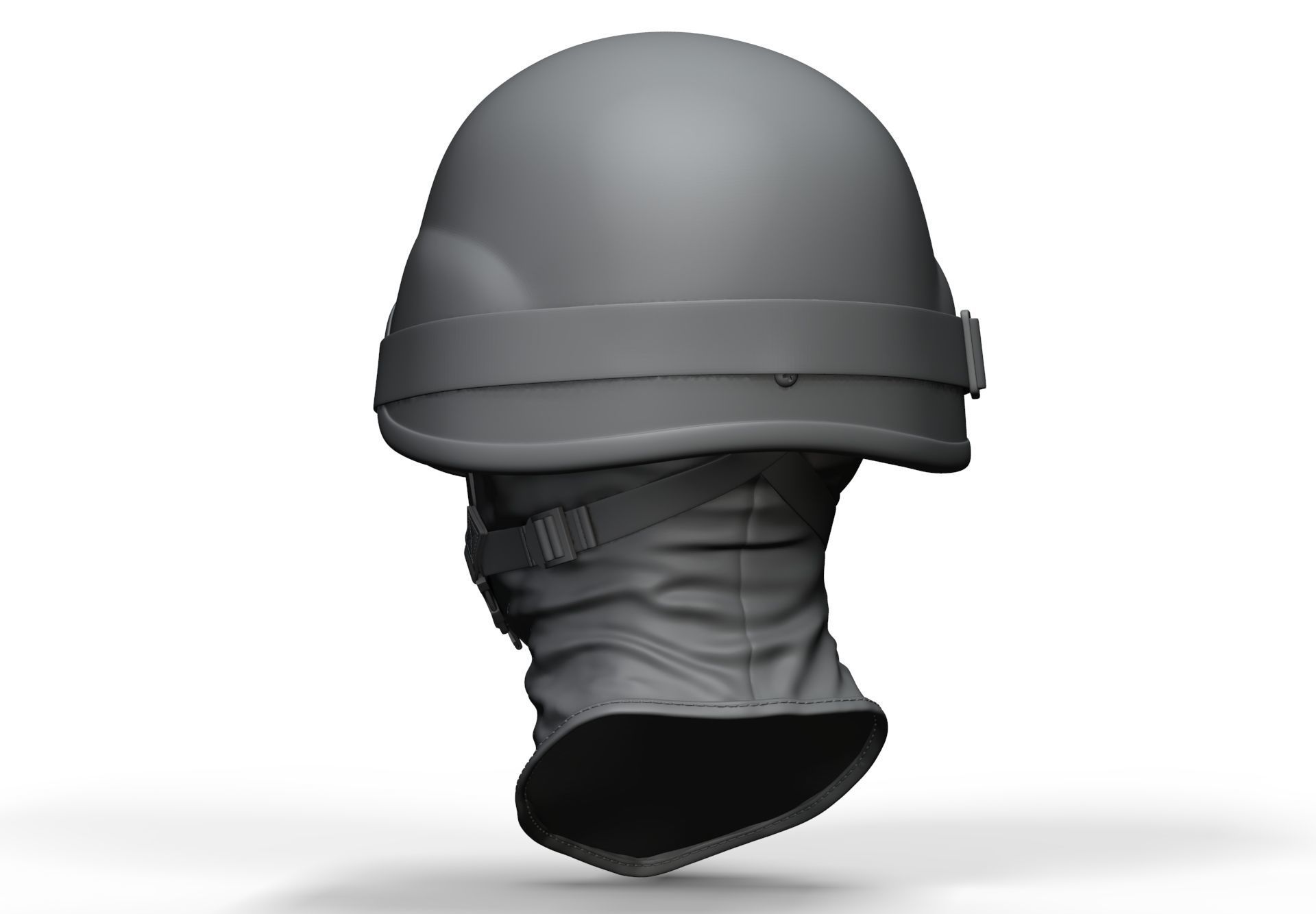 Police Helmet and Glasses - Low Poly and High Poly 3D model_5