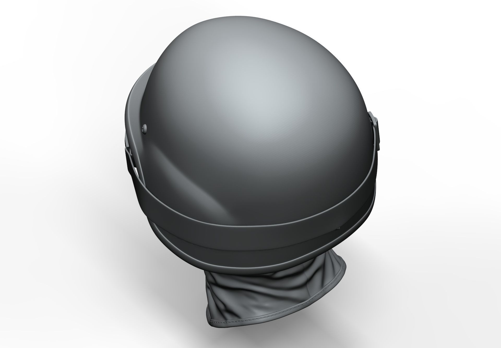 Police Helmet and Glasses - Low Poly and High Poly 3D model_15