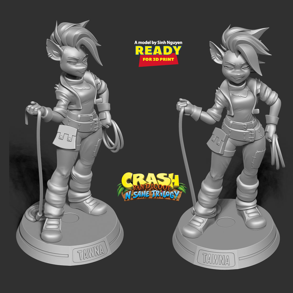 Tawna - Crash Bandicoot Fanart 3D print model_5