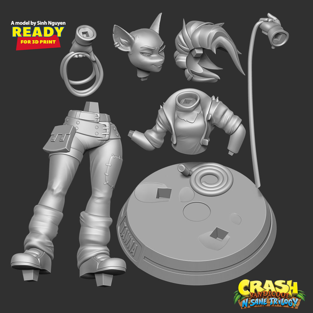 Tawna - Crash Bandicoot Fanart 3D print model_2