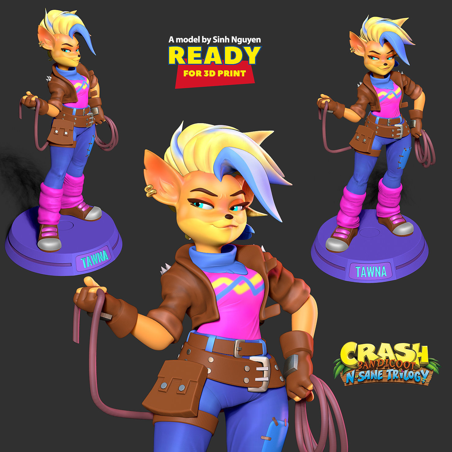 Tawna - Crash Bandicoot Fanart 3D print model_1
