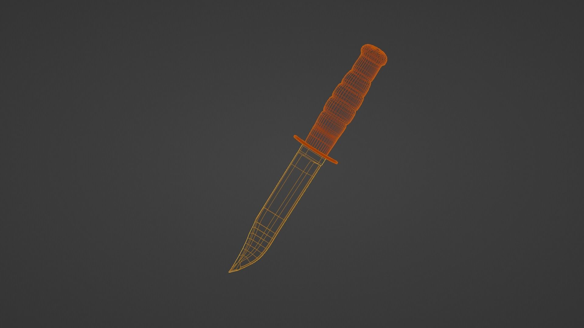 knife 3d model military melee Low-poly 3D model_7