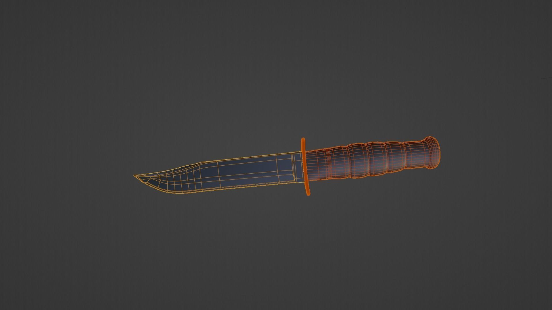 knife 3d model military melee Low-poly 3D model_5