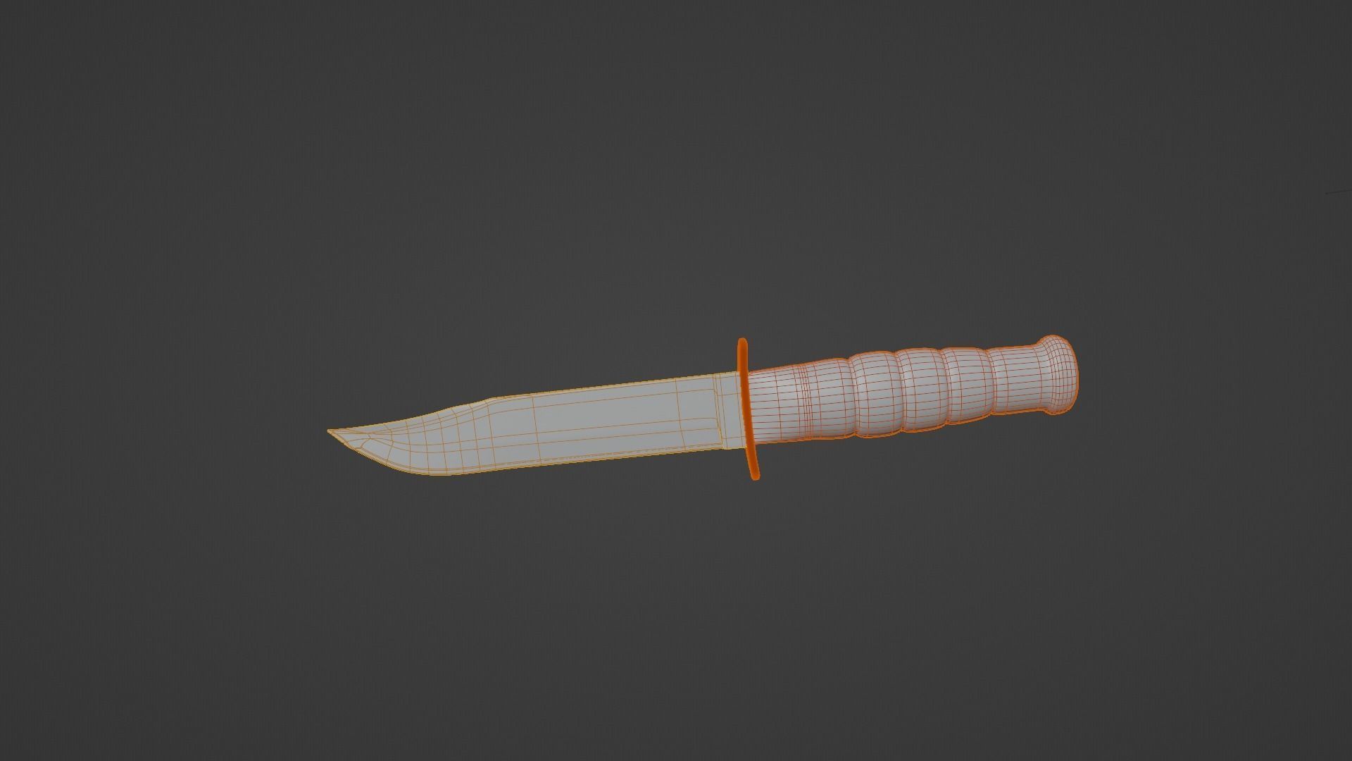 knife 3d model military melee Low-poly 3D model_6