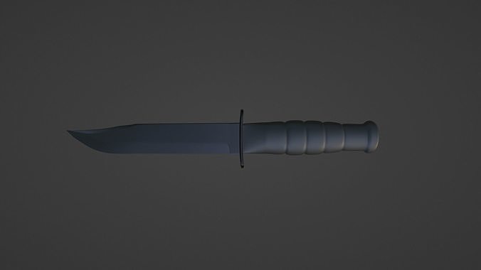 knife 3d model military melee Low-poly 3D model