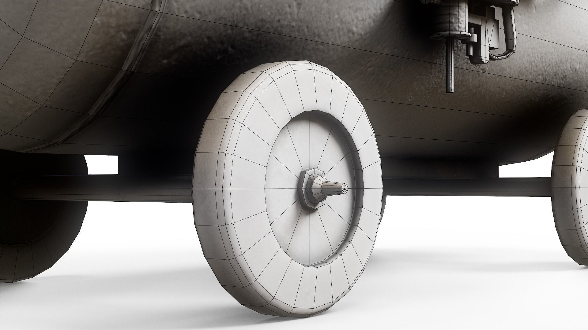 Air compressor DIY tool 6 colors old used handmade da1 Low-poly 3D model_29