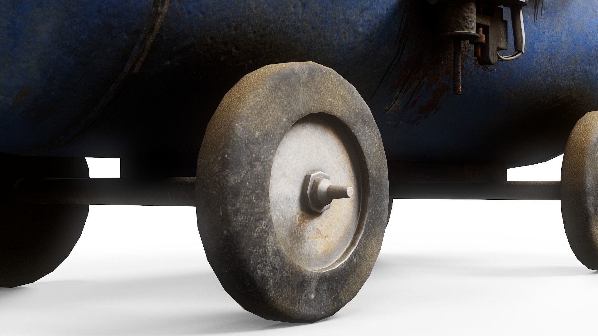 Air compressor DIY tool 6 colors old used handmade da1 Low-poly 3D model_30