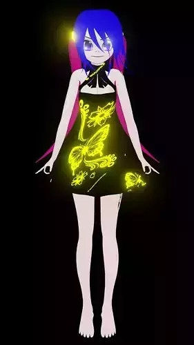 SEXY ANIME GIRL 3D MODEL 