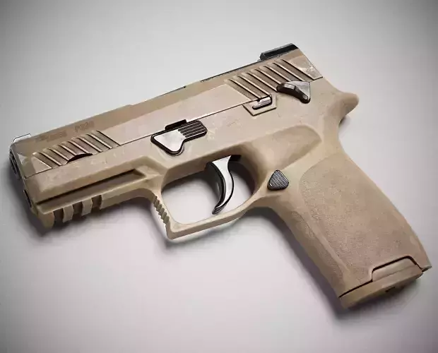 Sig Sauer P320 Low-poly 3D model