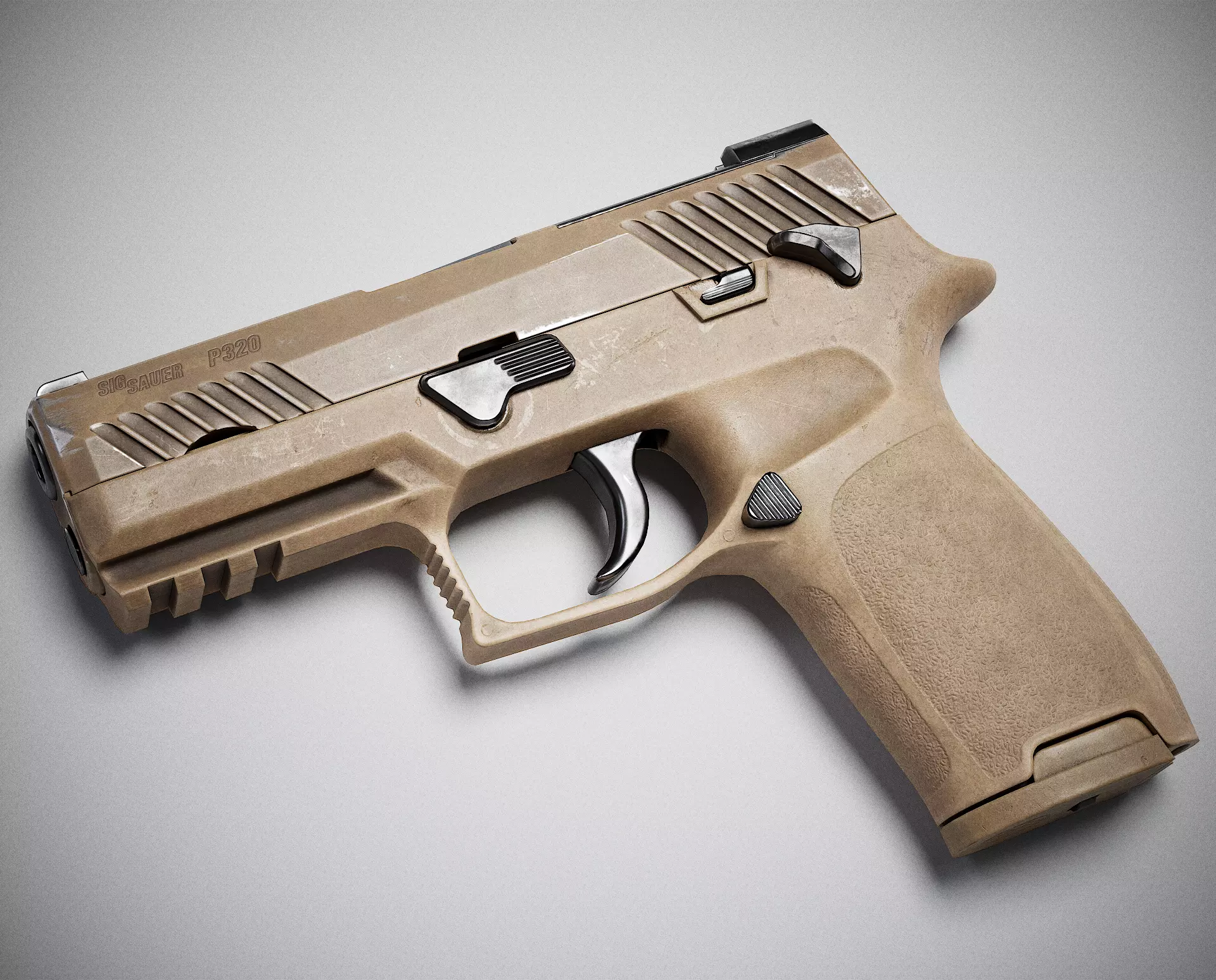 Sig Sauer P320 Low-poly 3D model_0