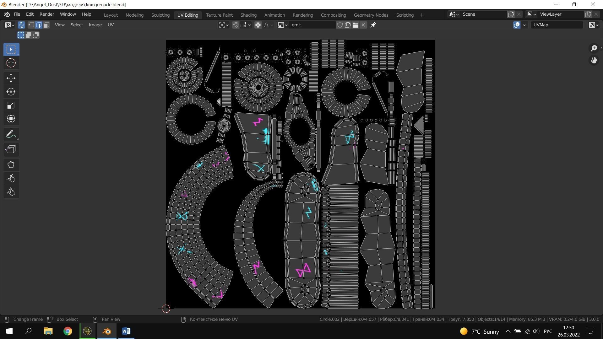 Jinx grenade from the cartoon Arcane Low-poly 3D model_6