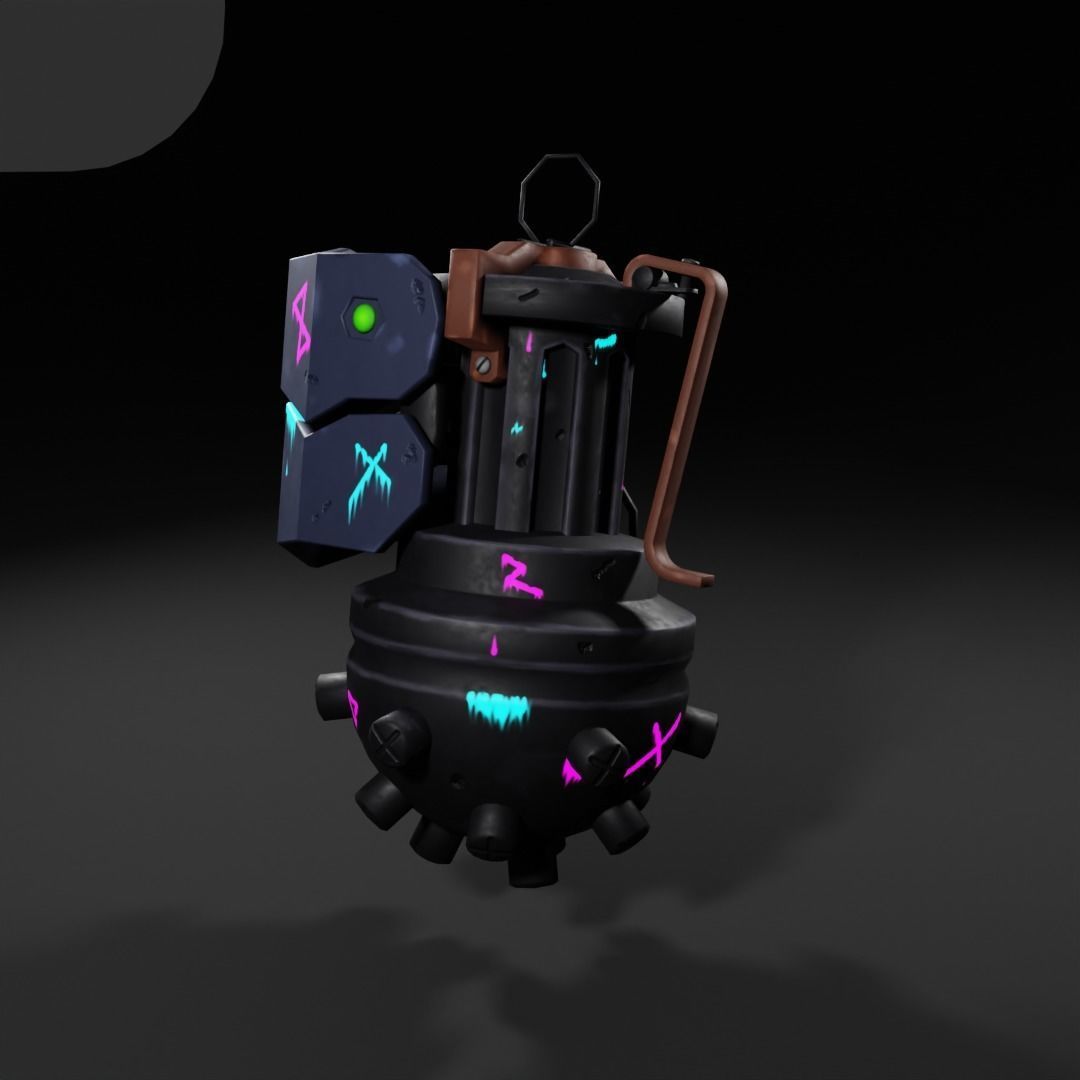 Jinx grenade from the cartoon Arcane Low-poly 3D model_2