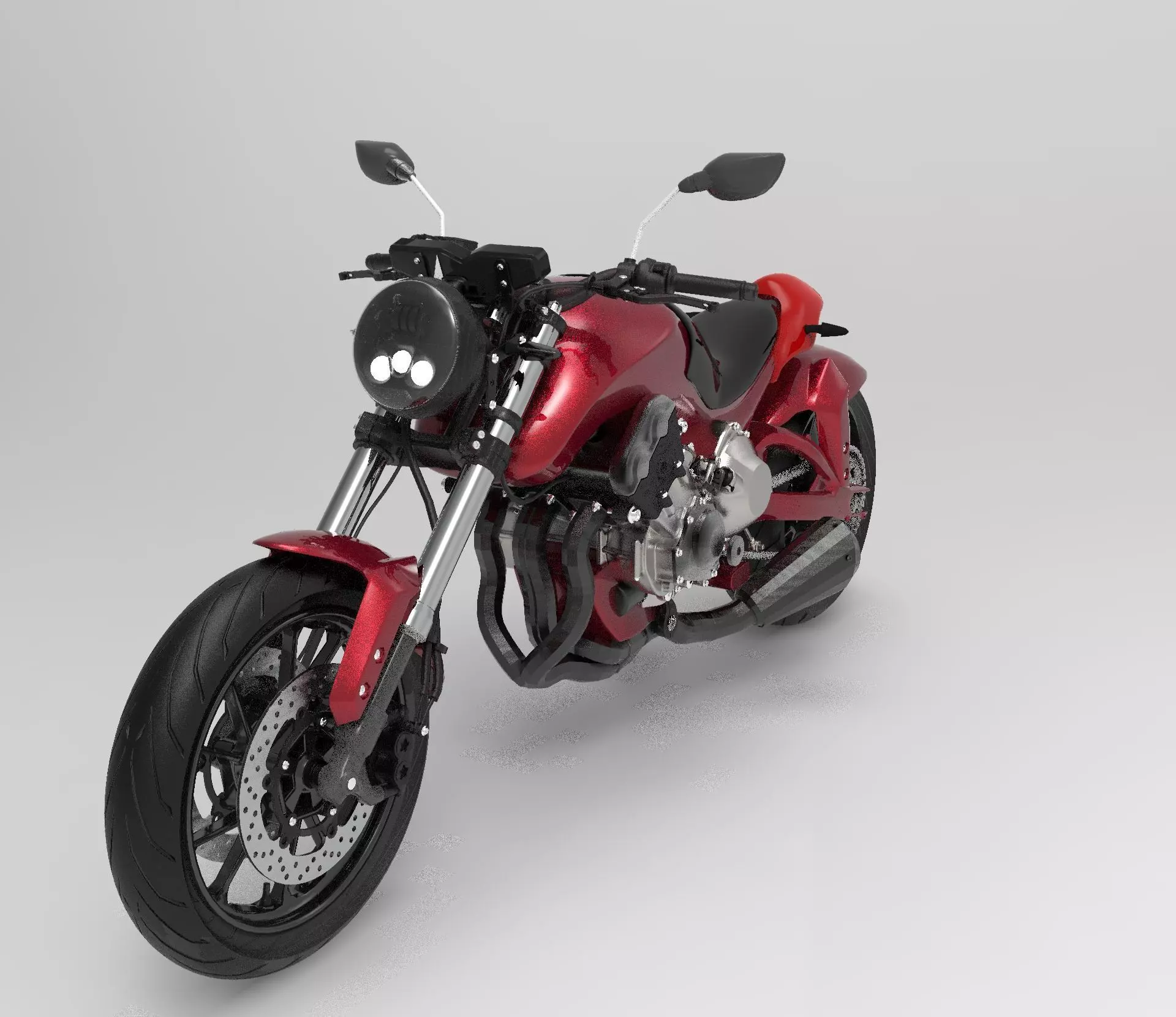 Custom Motorbike Concept Model 3D model_0