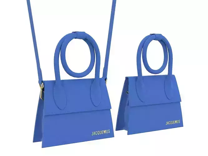Jacquemus Le Chiquito Noeud Bag Suede Blue
