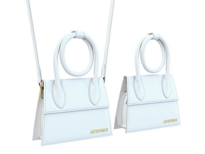 Jacquemus Le Chiquito Noeud Bag White Low-poly 3D model