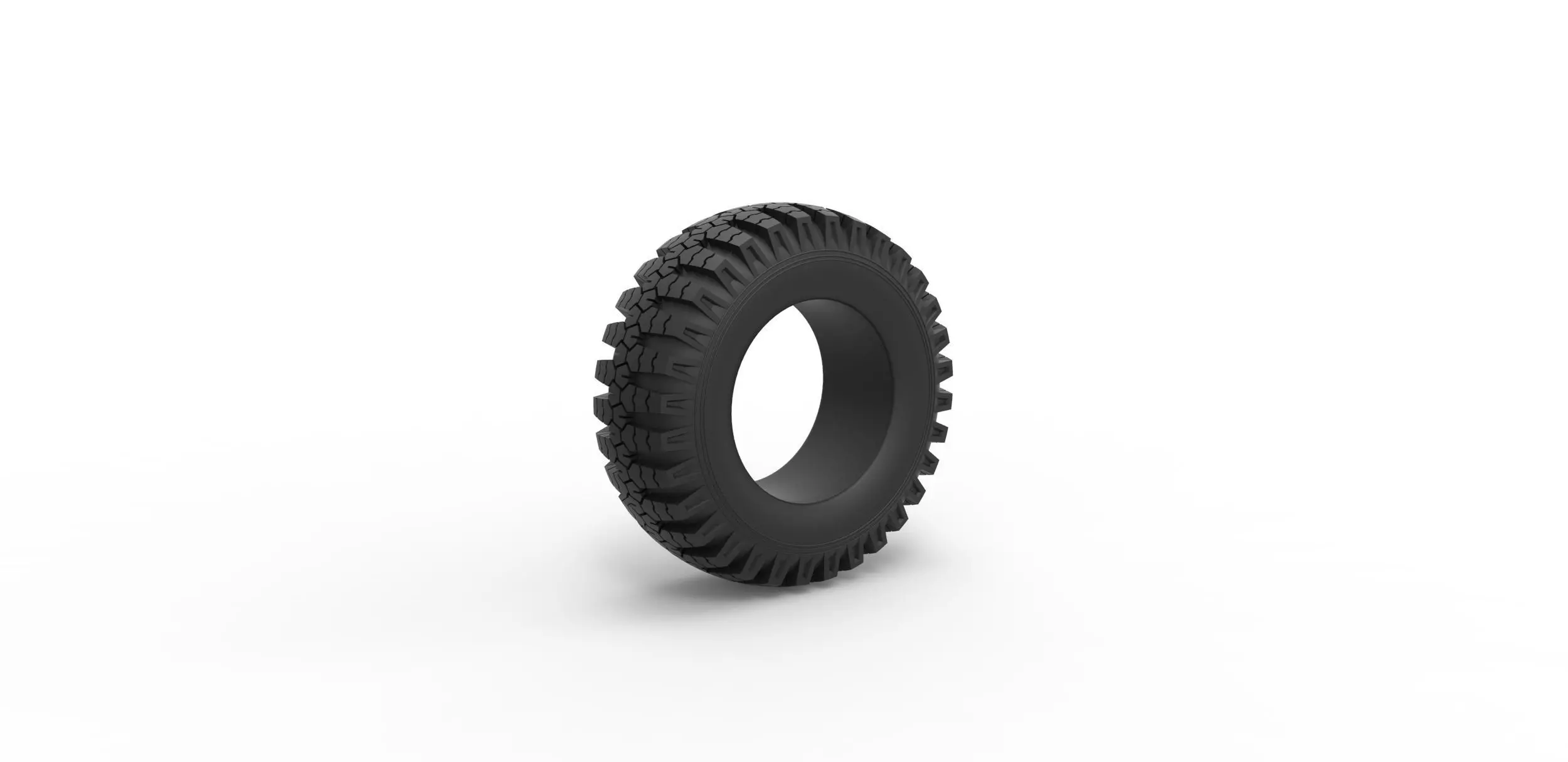 Military Ural tire O-47A Scale 1 to 25 3D print model