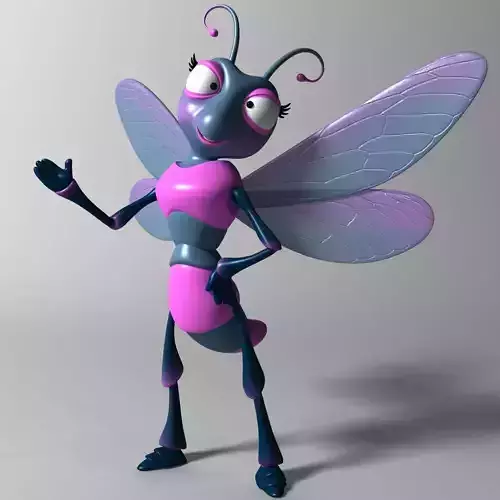 Cartoon Dragonfly RIGGED