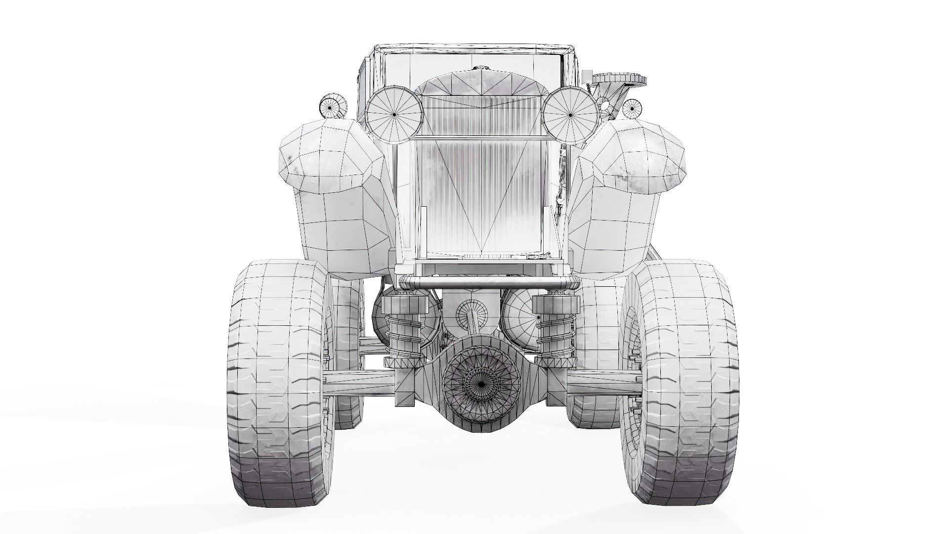 The BigBen huge post-apocalypse monster truck da1 Low-poly 3D model_13