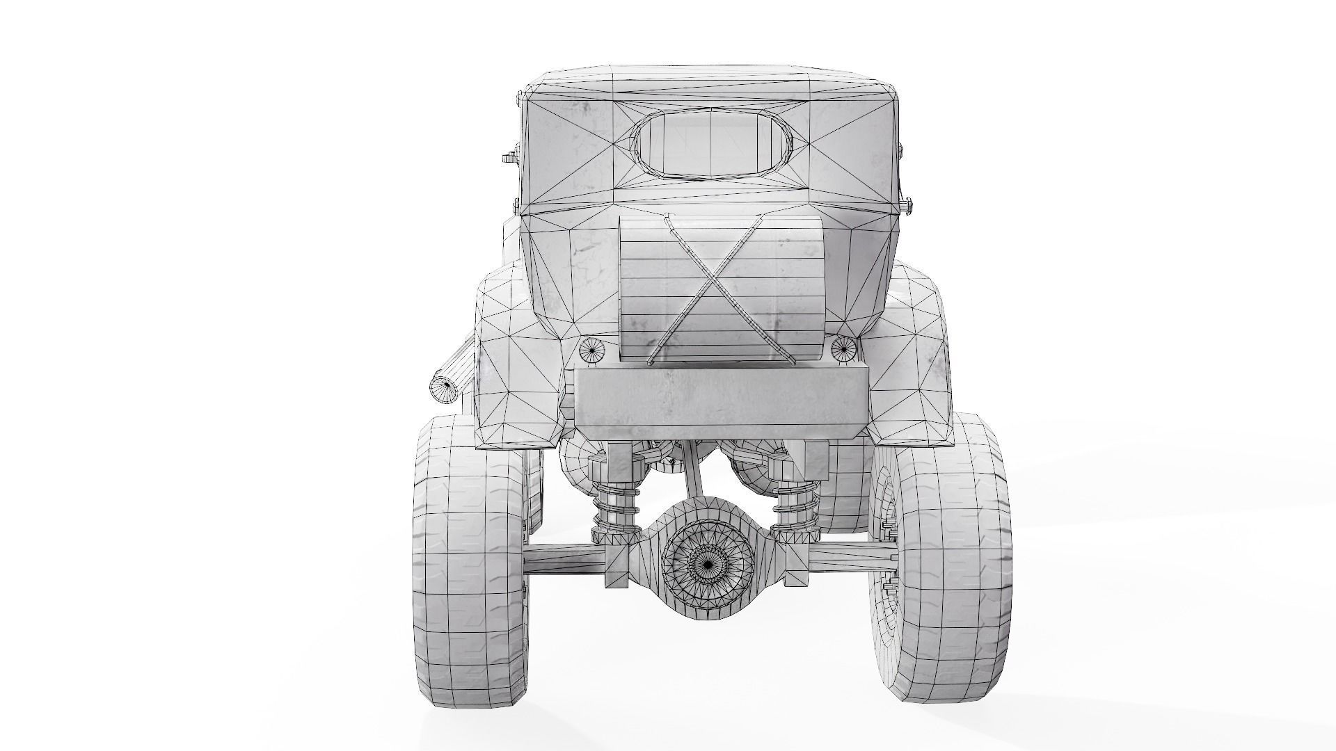 The BigBen huge post-apocalypse monster truck da1 Low-poly 3D model_14