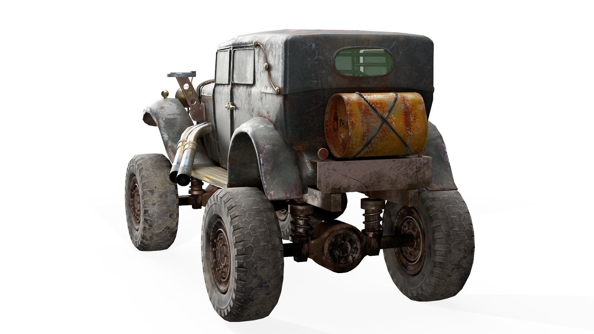 The BigBen huge post-apocalypse monster truck da1 Low-poly 3D model_6
