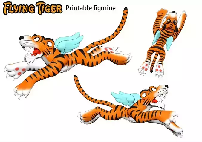 Flying Tiger  3D print model