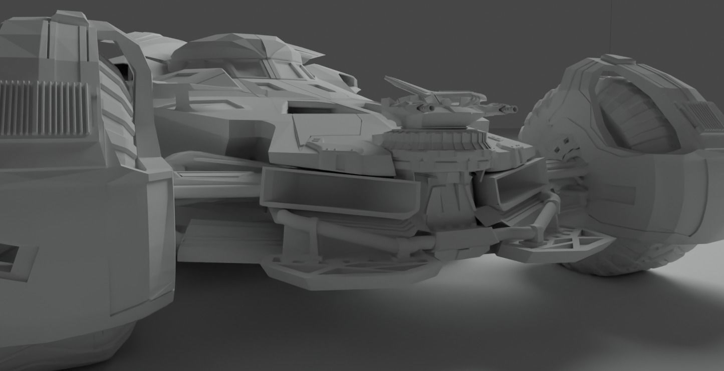 Batmobile futuristic vehicle 3D model_3