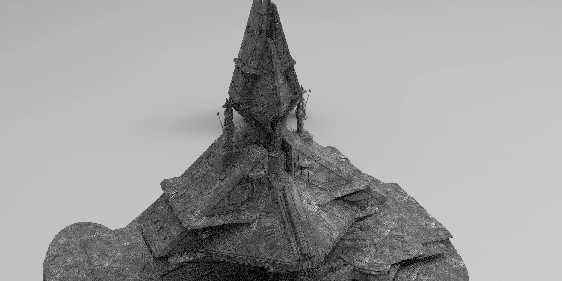 Ra Has Returned Sci-Fi City Tower 10 3D model
