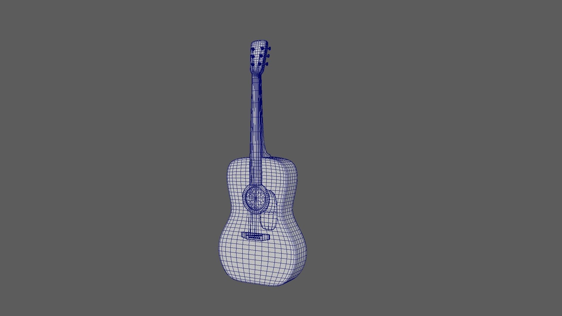 Guitar acoustic 3D model_6