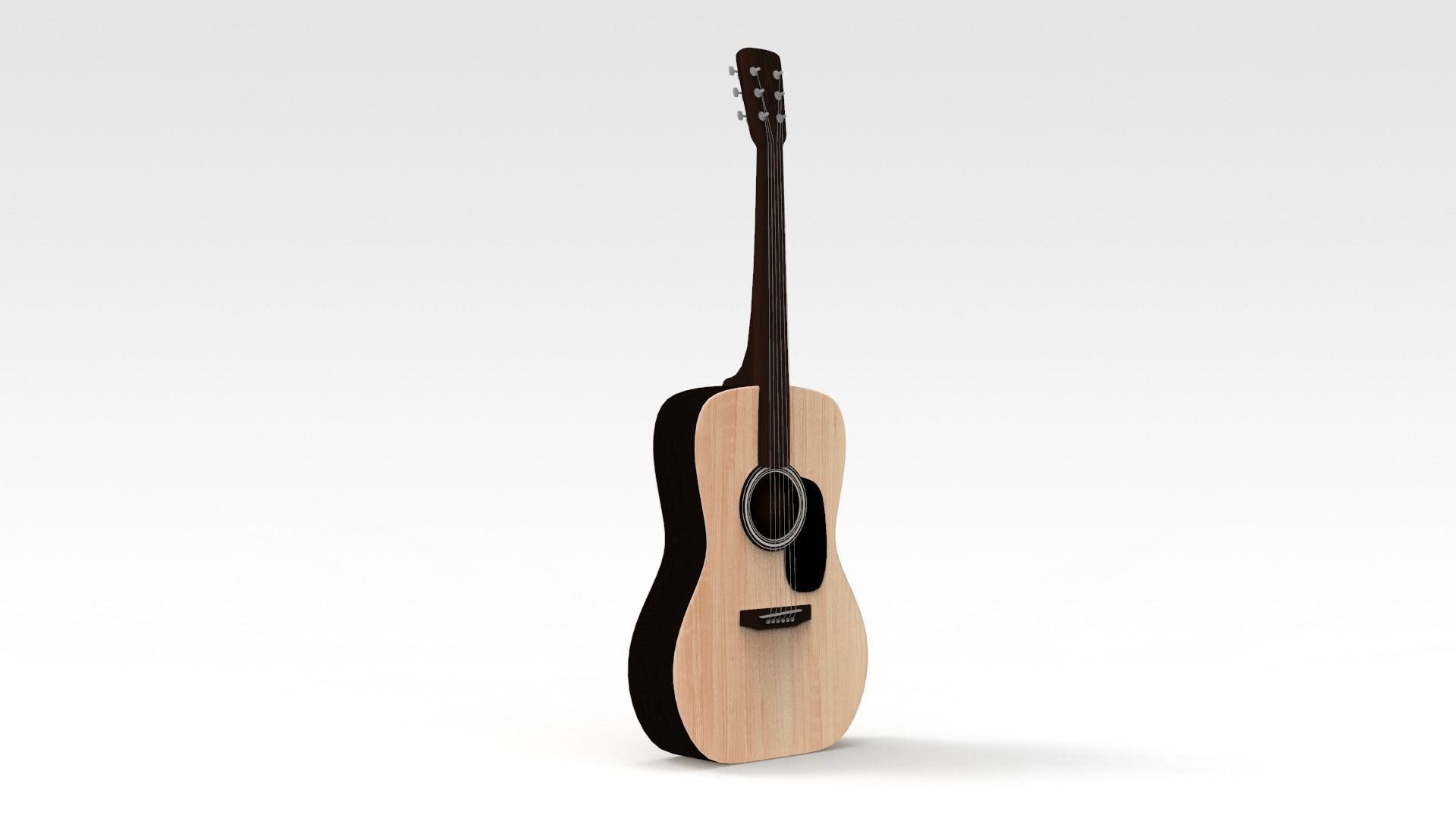 Guitar acoustic 3D model_2