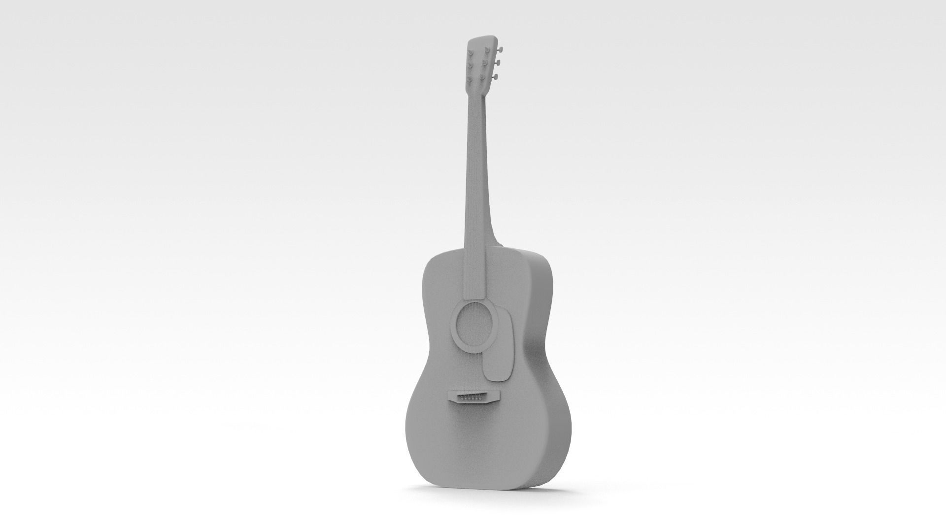 Guitar acoustic 3D model_5