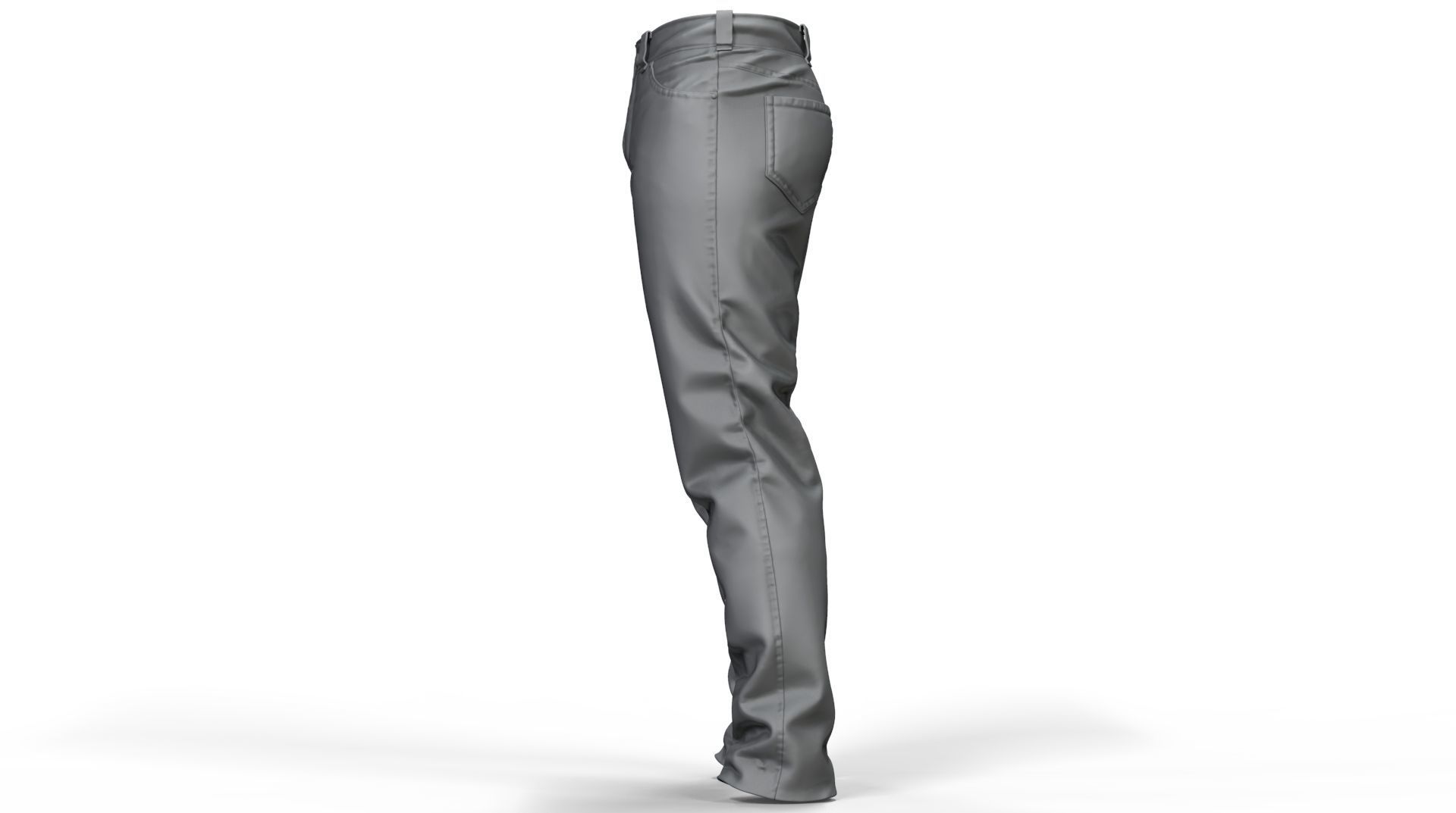 Jeans pants 3D model_3