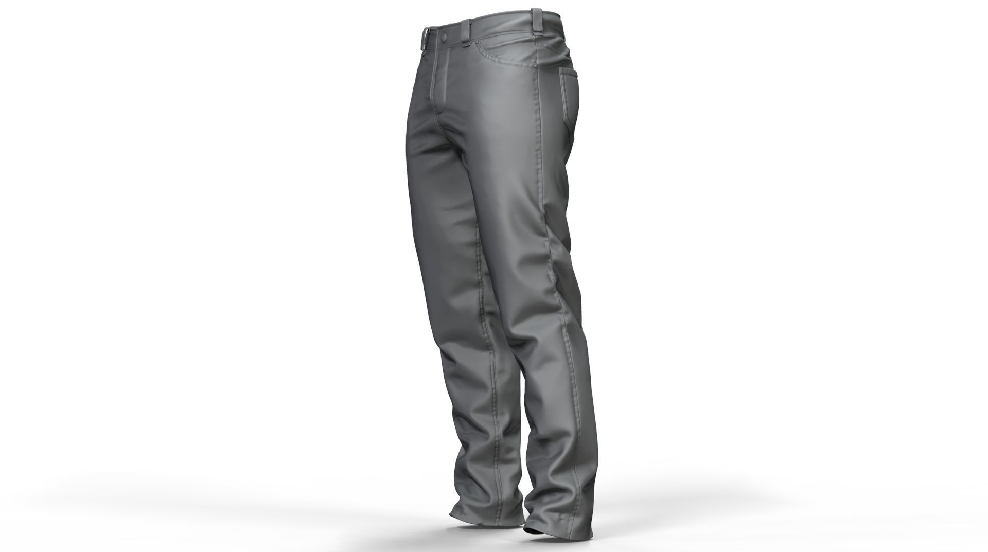 Jeans pants 3D model_2