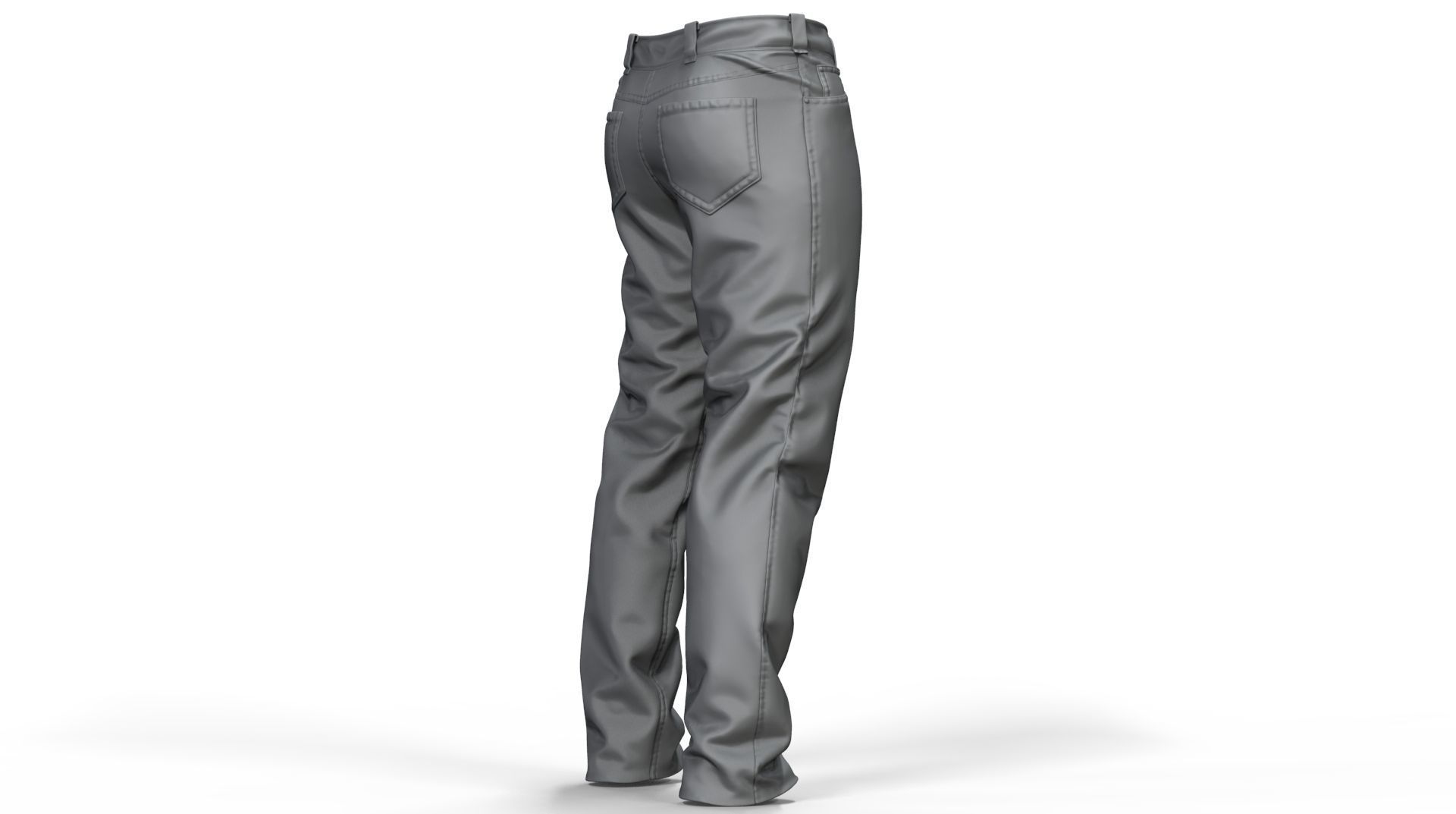 Jeans pants 3D model_8