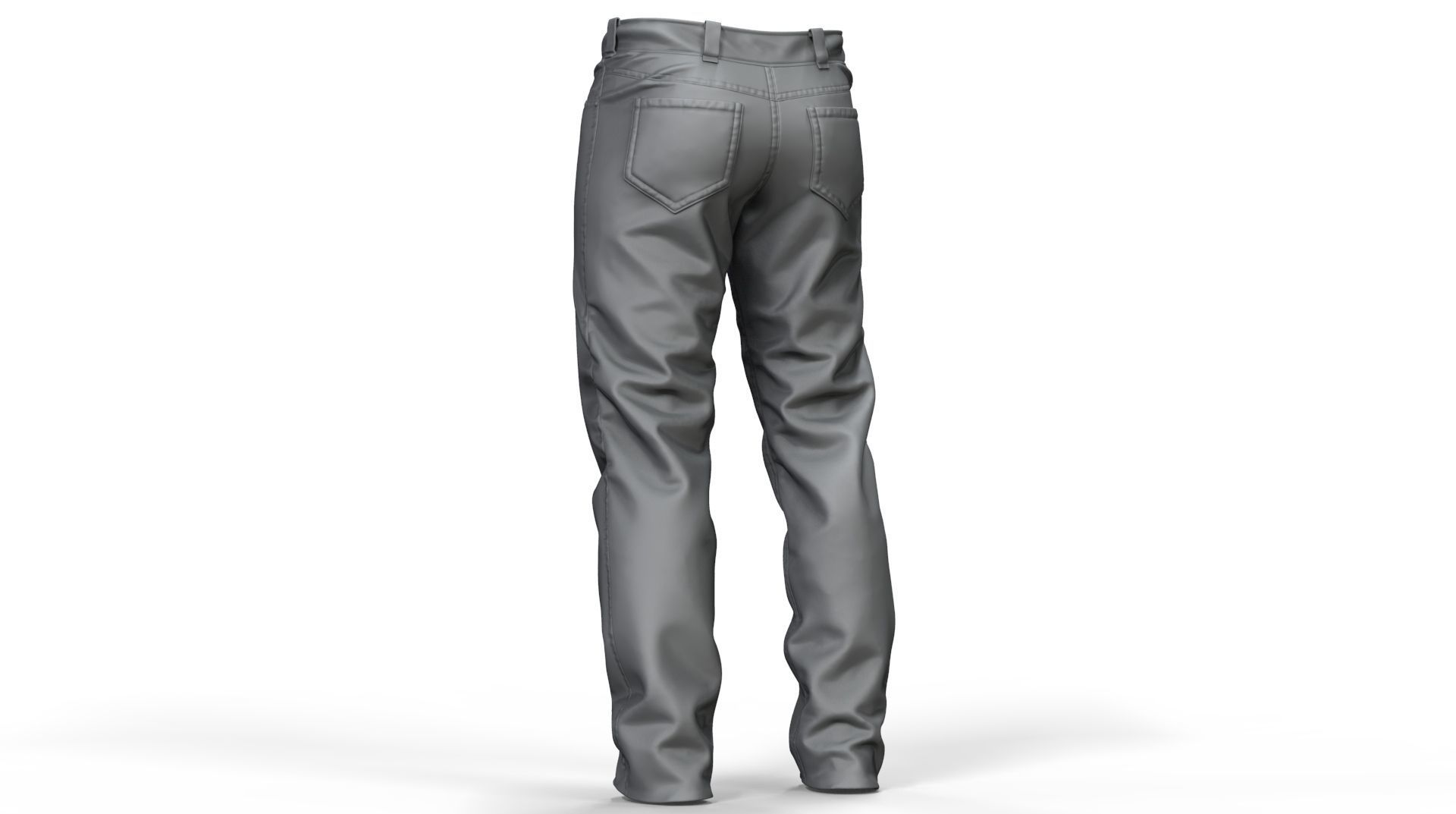 Jeans pants 3D model_5